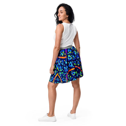 Dream Wave Festival - Electric Crumble 1 Skater Skirt from Sky Brundall Concepts