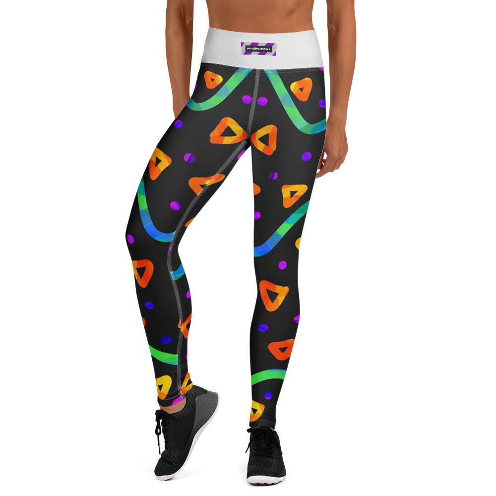 Wild Energy Orange Yoga Leggings from Sky Brundall Concepts