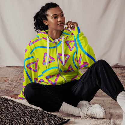 Urban Jump Yellow Unisex Zip Hoodie from Sky Brundall Concepts