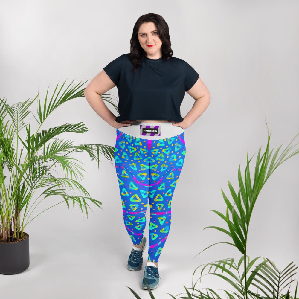 Dream Wave Festival - Electric Crumble 8 All - Over Print Plus Size Leggings from Sky Brundall Concepts
