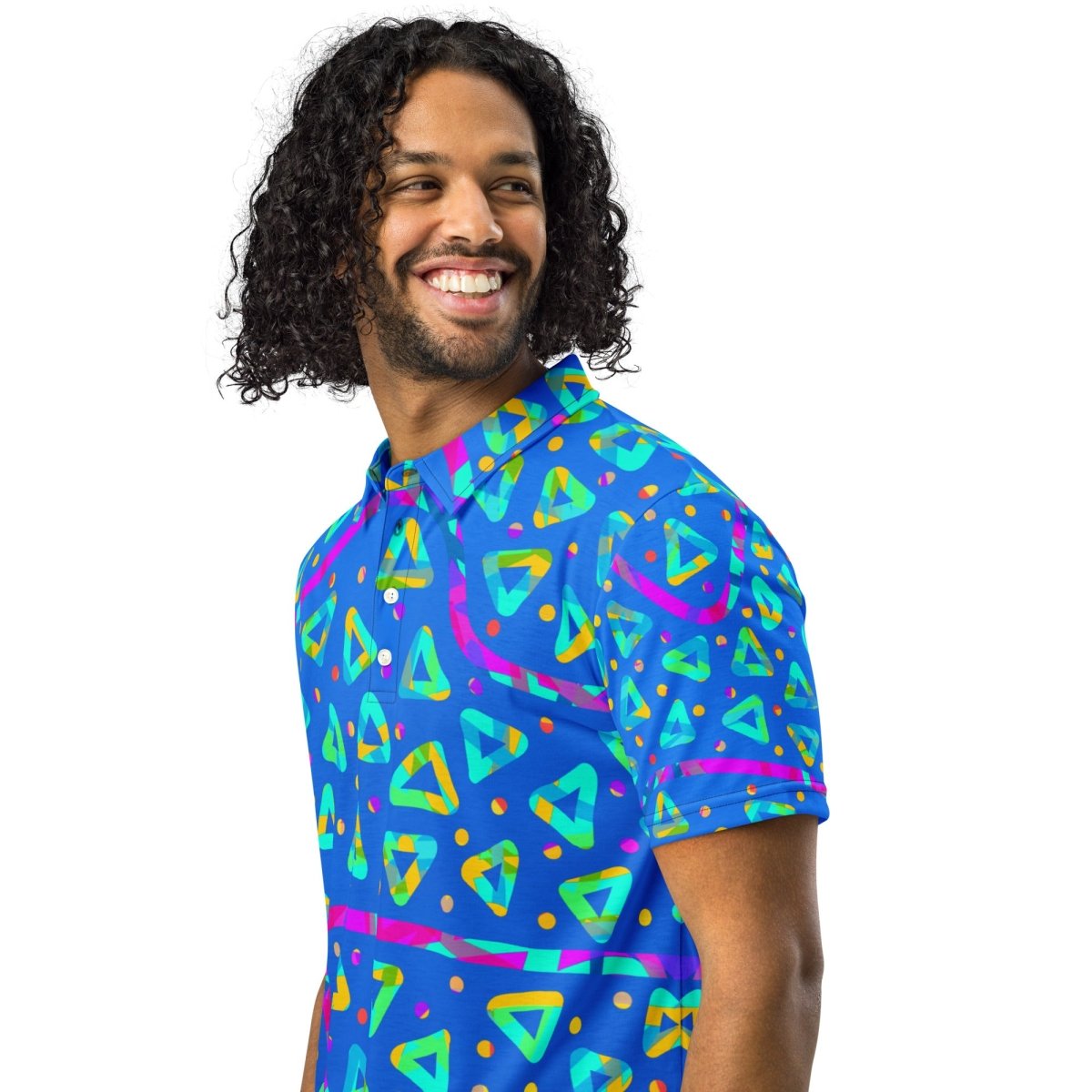 Electric Crumble Blue Men’s Slim Fit Polo from Sky Brundall Concepts