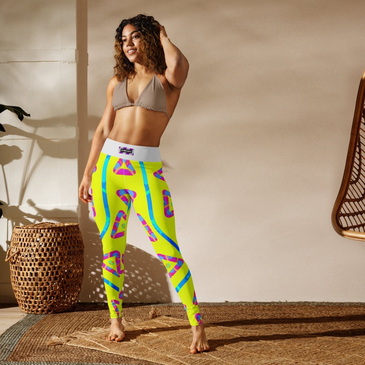 Urban Jump Yellow Yoga Leggings from Sky Brundall Concepts