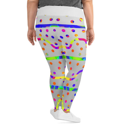 Rainbow Fiesta Plus Size Leggings from Sky Brundall Concepts