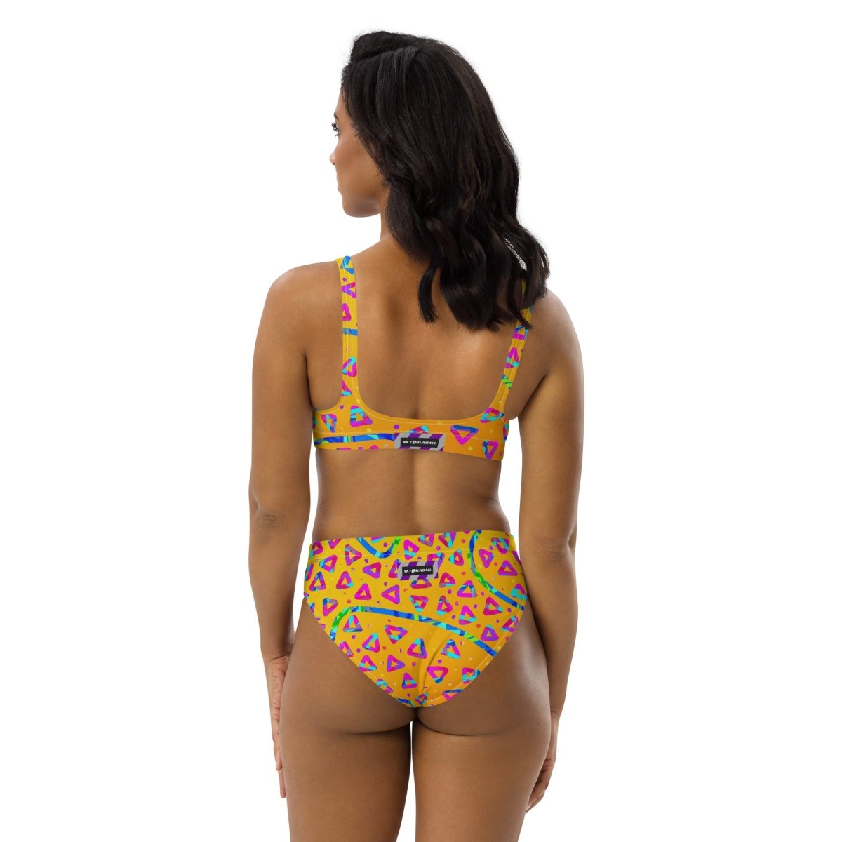 Dream Wave Festival - Electric Crumble 5 Recycled High - waisted Bikini from Sky Brundall Concepts