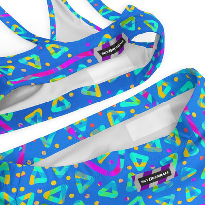 Dream Wave Festival - Electric Crumble 8 Recycled High - waisted Bikini from Sky Brundall Concepts