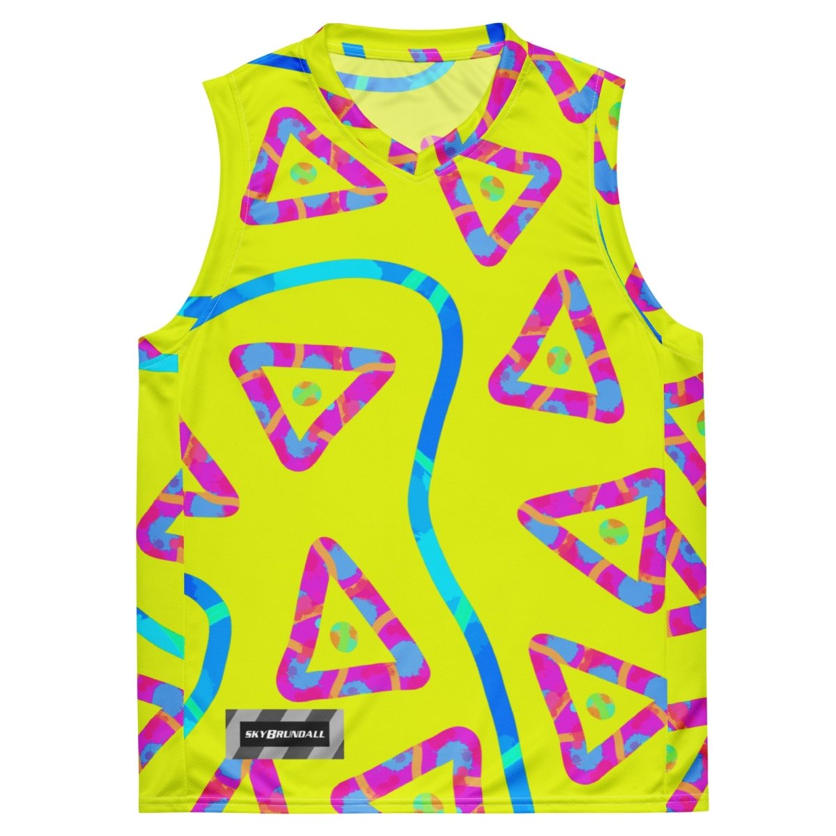 Urban Jump Yellow Unisex Basketball Jersey from Sky Brundall Concepts
