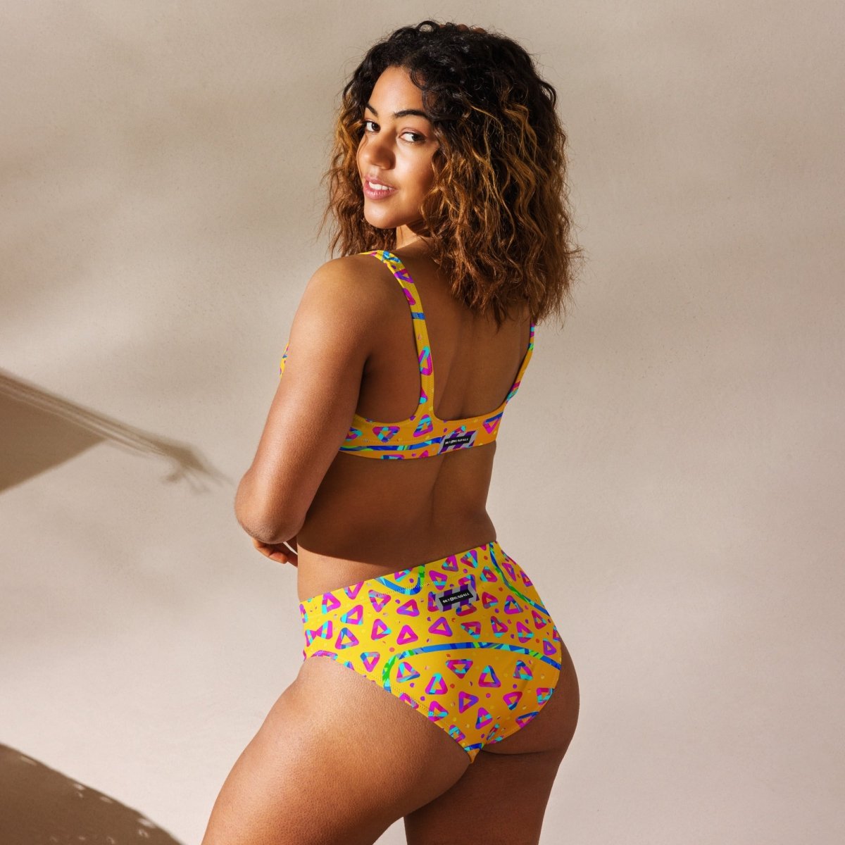 Dream Wave Festival - Electric Crumble 5 Recycled High - waisted Bikini from Sky Brundall Concepts