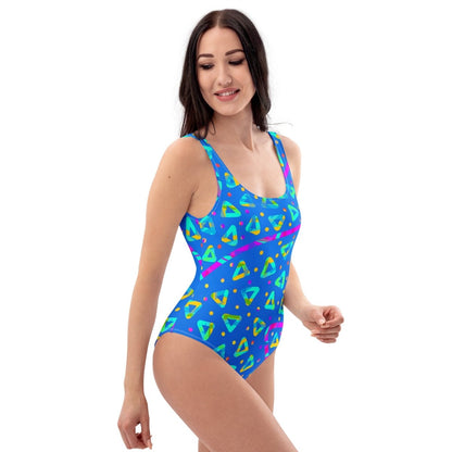 Electric Crumble Blue One-Piece Swimsuit from Sky Brundall Concepts