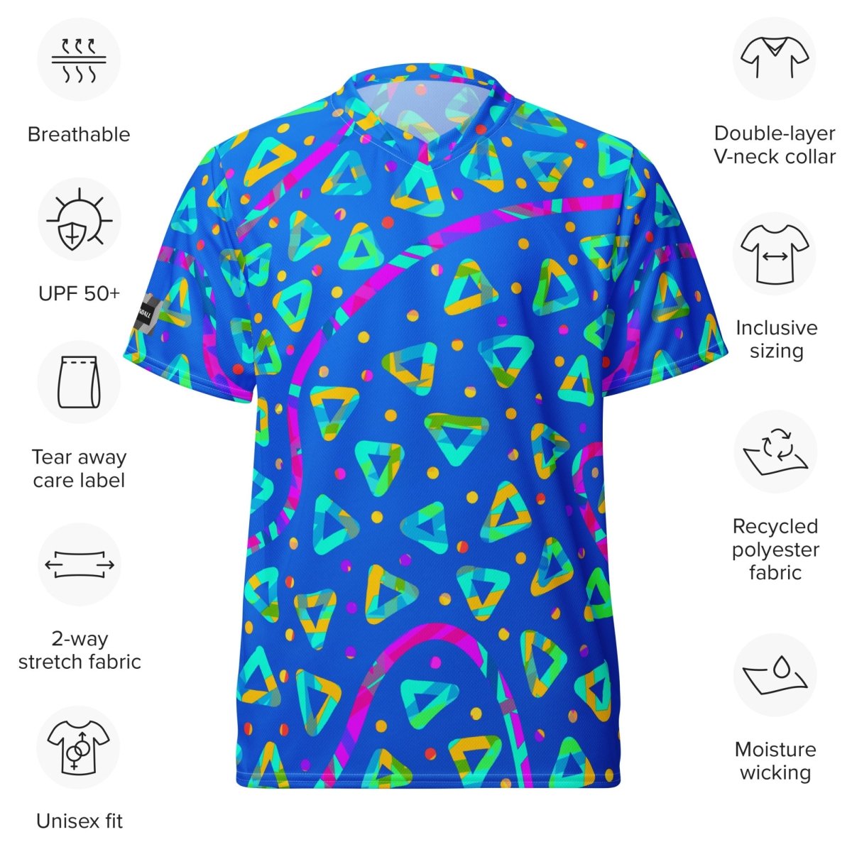 Electric Crumble Blue Unisex Sports Jersey from Sky Brundall Concepts