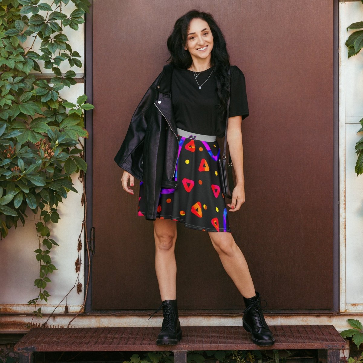 DWF Wild Energy Red Skater Skirt from Sky Brundall Concepts