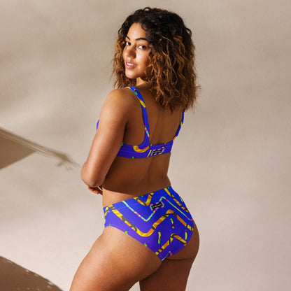 California Tiger High-waisted Bikini from Sky Brundall Concepts