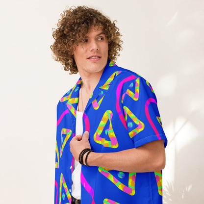 Urban Jump Blue Unisex Button Shirt from Sky Brundall Concepts