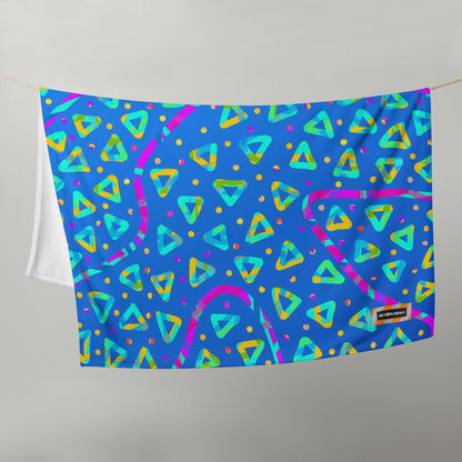 Electric Crumble Blue Throw Blanket from Sky Brundall Concepts