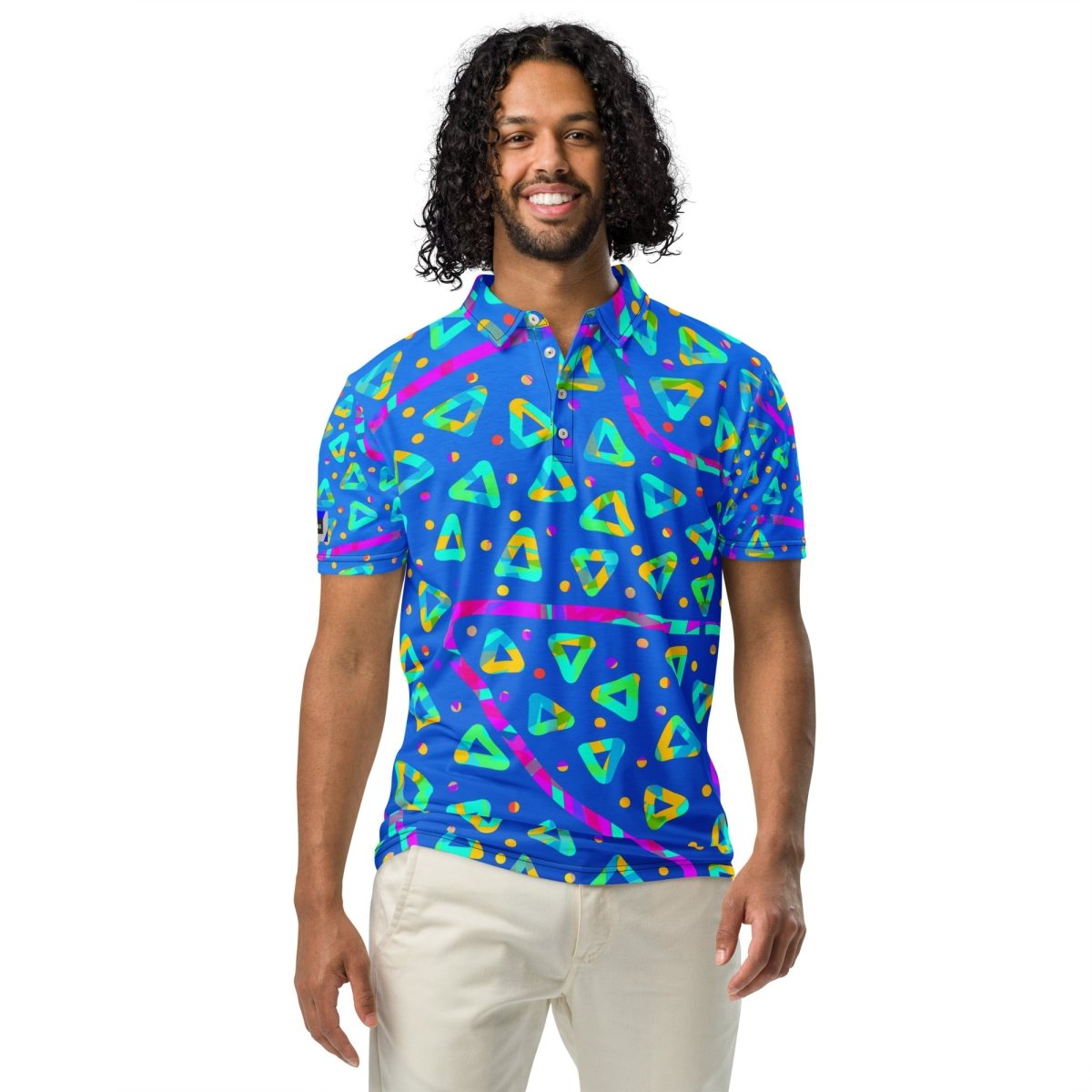 Electric Crumble Blue Men’s Slim Fit Polo from Sky Brundall Concepts