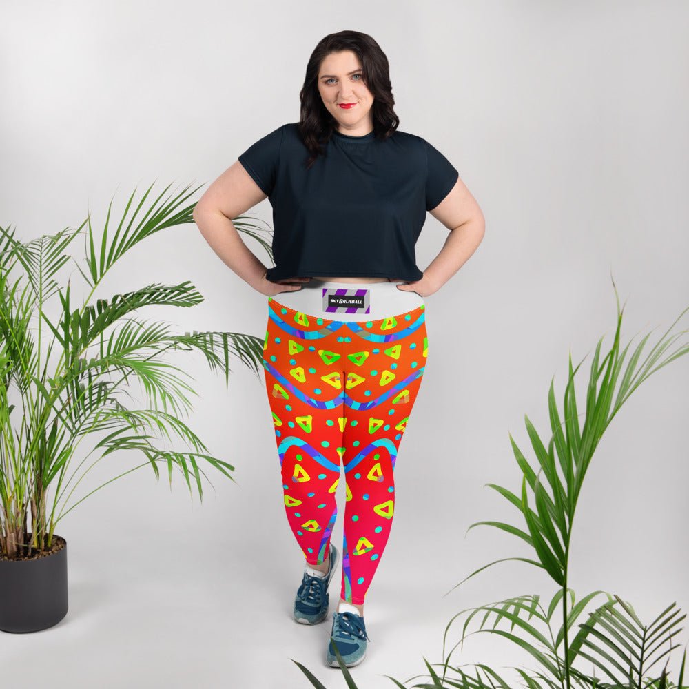 Warm Blaze Candy Rain Plus Size Leggings from Sky Brundall Concepts