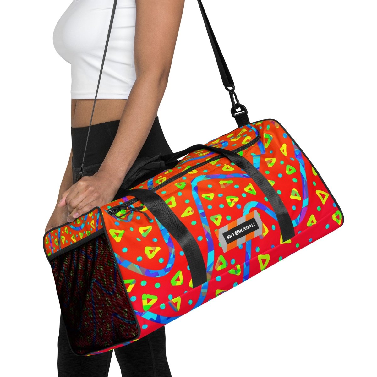 Warm Blaze Candy Rain Duffle Bag from Sky Brundall Concepts