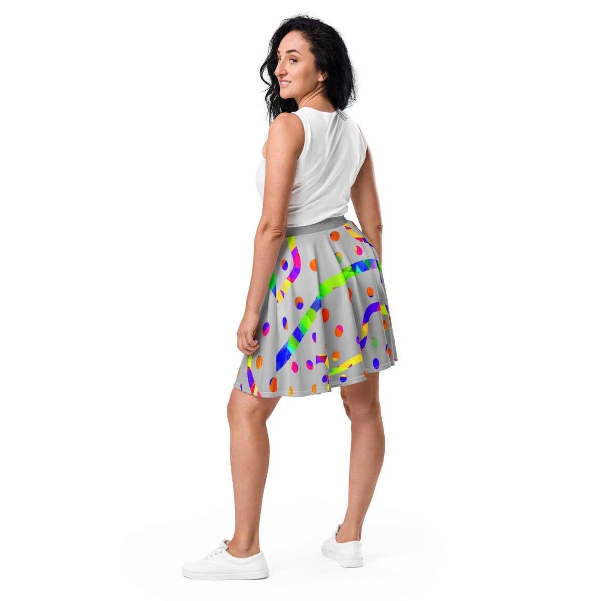 DWF Rainbow Fiesta Skater Skirt from Sky Brundall Concepts