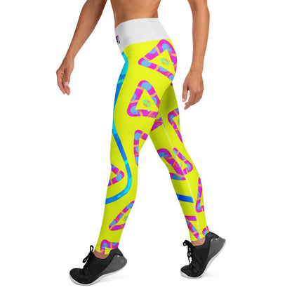 Urban Jump Yellow Yoga Leggings from Sky Brundall Concepts