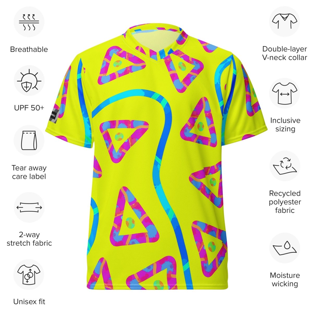 Urban Jump Yellow Unisex Sports Jersey from Sky Brundall Concepts