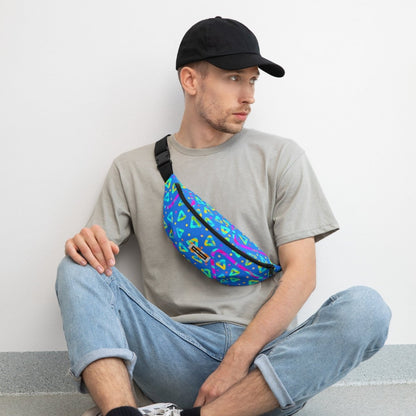Electric Crumble Blue Fanny Pack from Sky Brundall Concepts