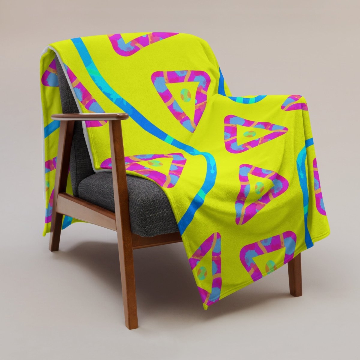 Urban Jump Yellow Throw Blanket from Sky Brundall Concepts