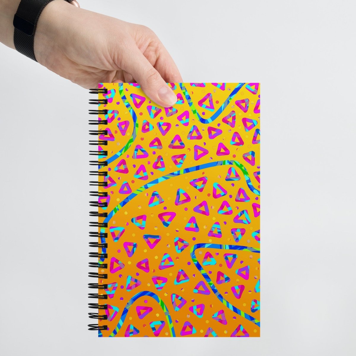 Electric Crumble Yellow Spiral Notebook from Sky Brundall Concepts