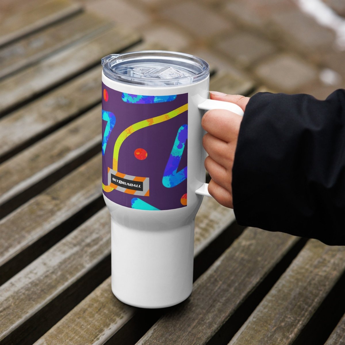 DWF Arcade Crunch 1 Travel Mug from Sky Brundall Concepts