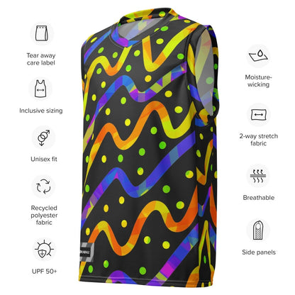 Thunder Burst Unisex Basketball Jersey from Sky Brundall Concepts