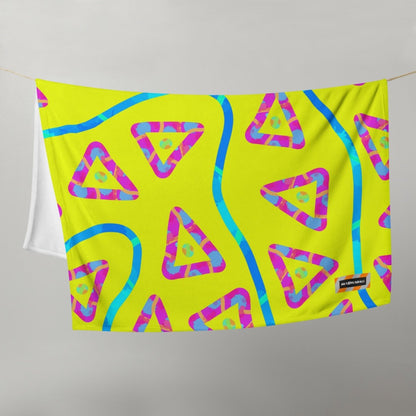 Urban Jump Yellow Throw Blanket from Sky Brundall Concepts