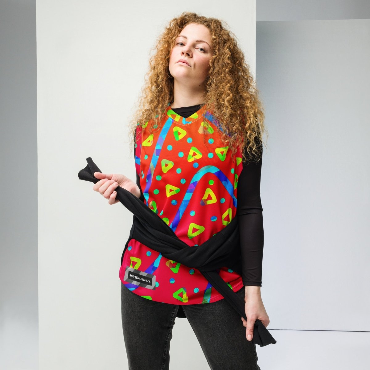 Warm Blaze Candy Rain Unisex Basketball Jersey from Sky Brundall Concepts