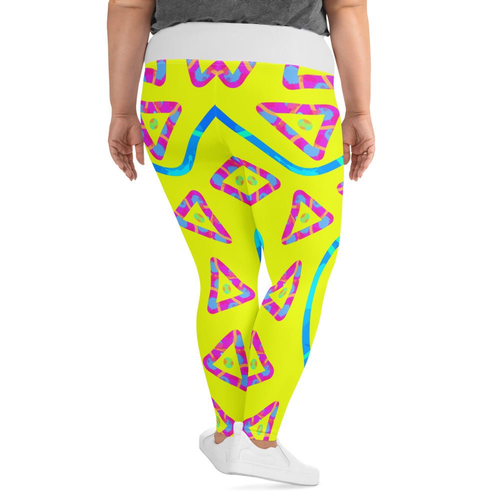 Urban Jump Yellow Plus Size Leggings from Sky Brundall Concepts