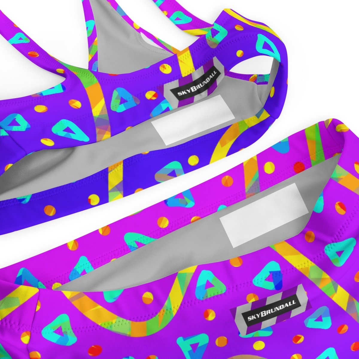Dream Wave Festival - Cool Candy Rain Recycled High - waisted Bikini from Sky Brundall Concepts