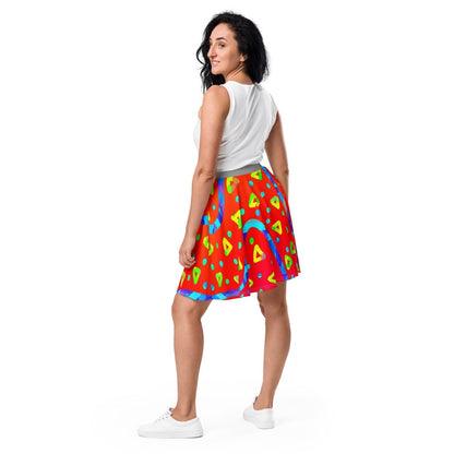 Warm Blaze Candy Rain Skater Skirt from Sky Brundall Concepts