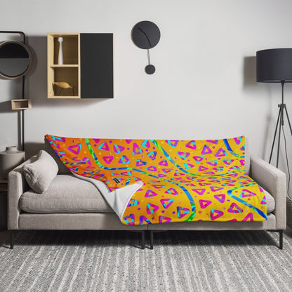 Dream Wave Festival - Electric Crumble 5 Throw Blanket from Sky Brundall Concepts