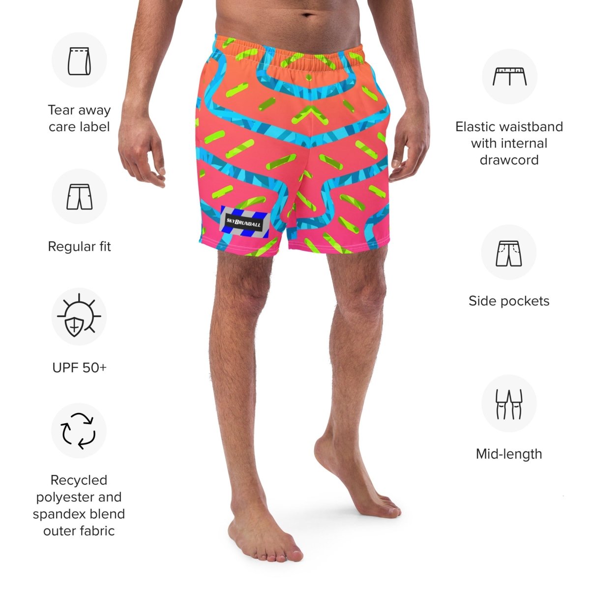 Dream Wave Festival Summer Buzz Swim Trunks from Sky Brundall Concepts