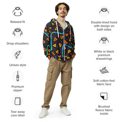 Wild Energy Orange Unisex Zip Hoodie from Sky Brundall Concepts