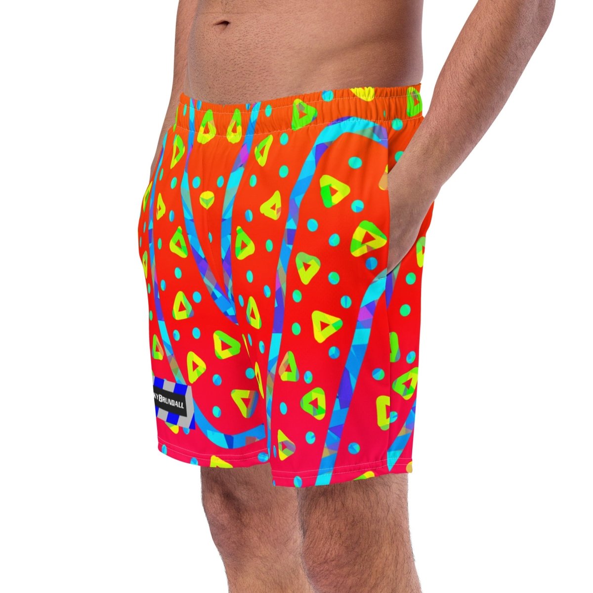 Warm Blaze Candy Rain Swim Trunks from Sky Brundall Concepts