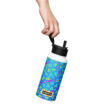Electric Crumble Blue Water Bottle from Sky Brundall Concepts