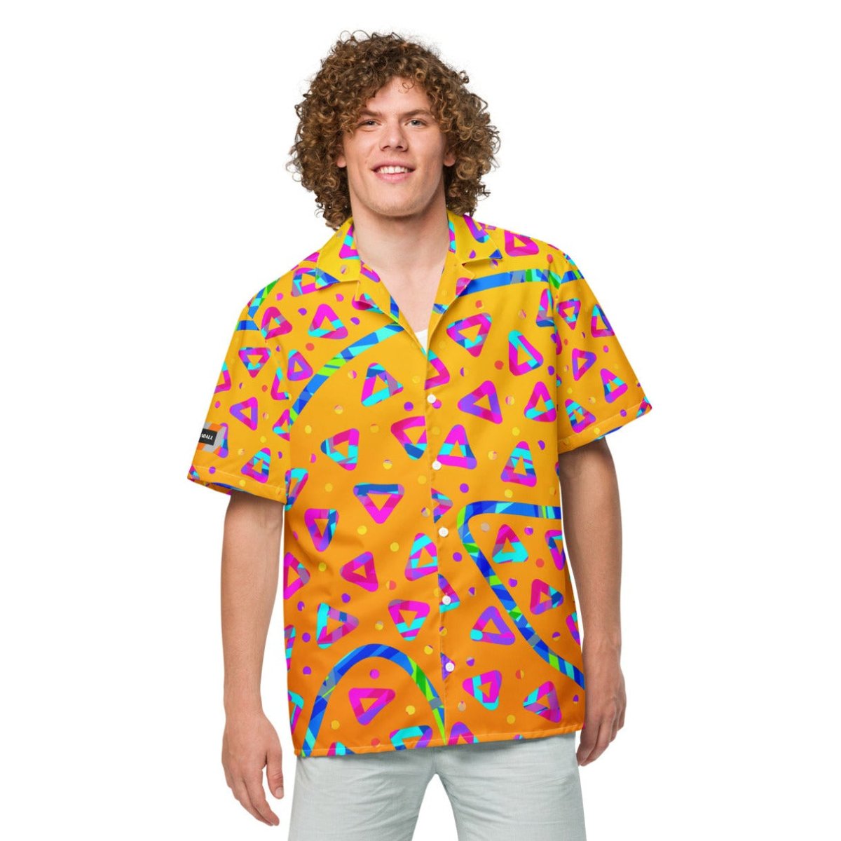 Electric Crumble Yellow Unisex Button Shirt from Sky Brundall Concepts