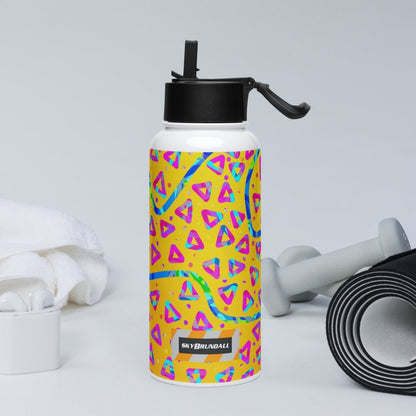 Electric Crumble Yellow Water Bottle from Sky Brundall Concepts