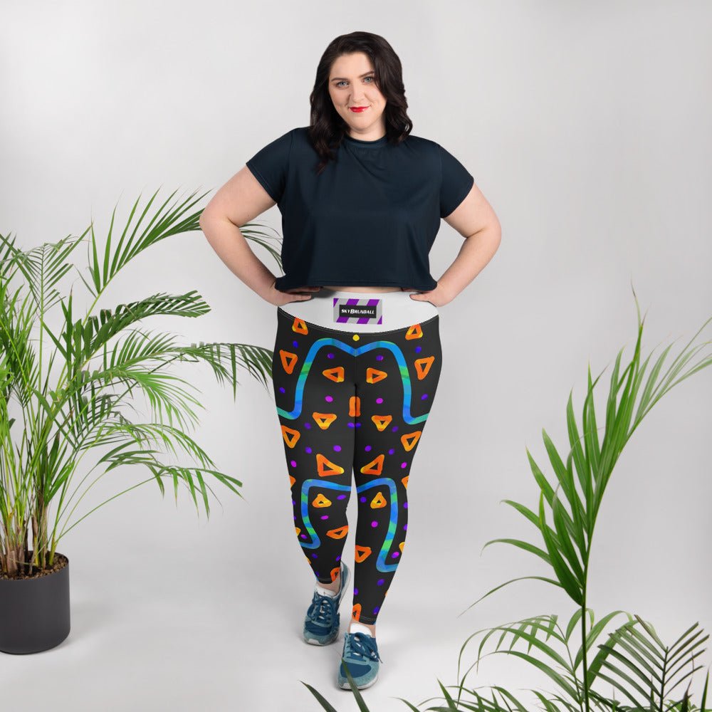 Wild Energy Orange Plus Size Leggings from Sky Brundall Concepts