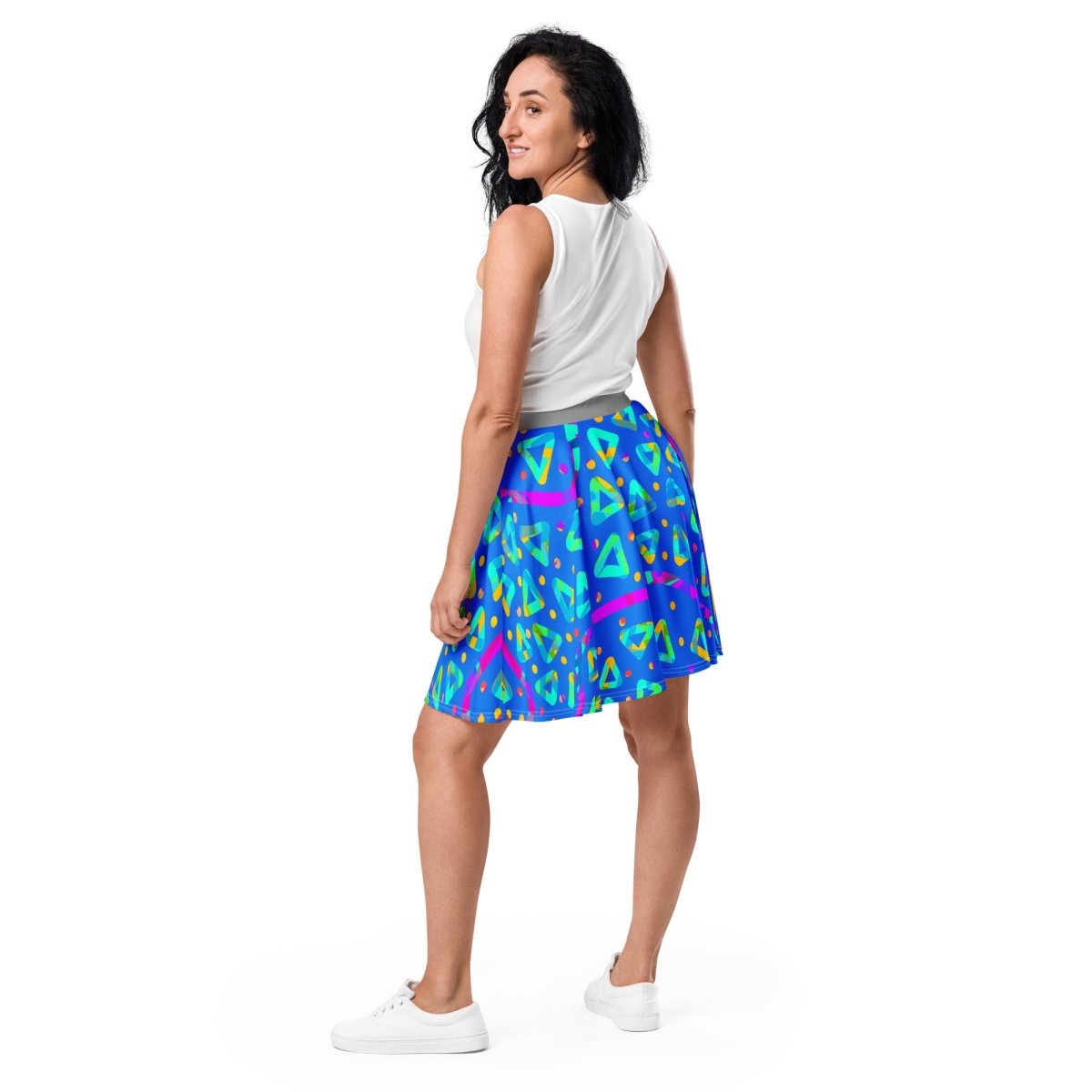 Dream Wave Festival - Electric Crumble 8 Skater Skirt from Sky Brundall Concepts