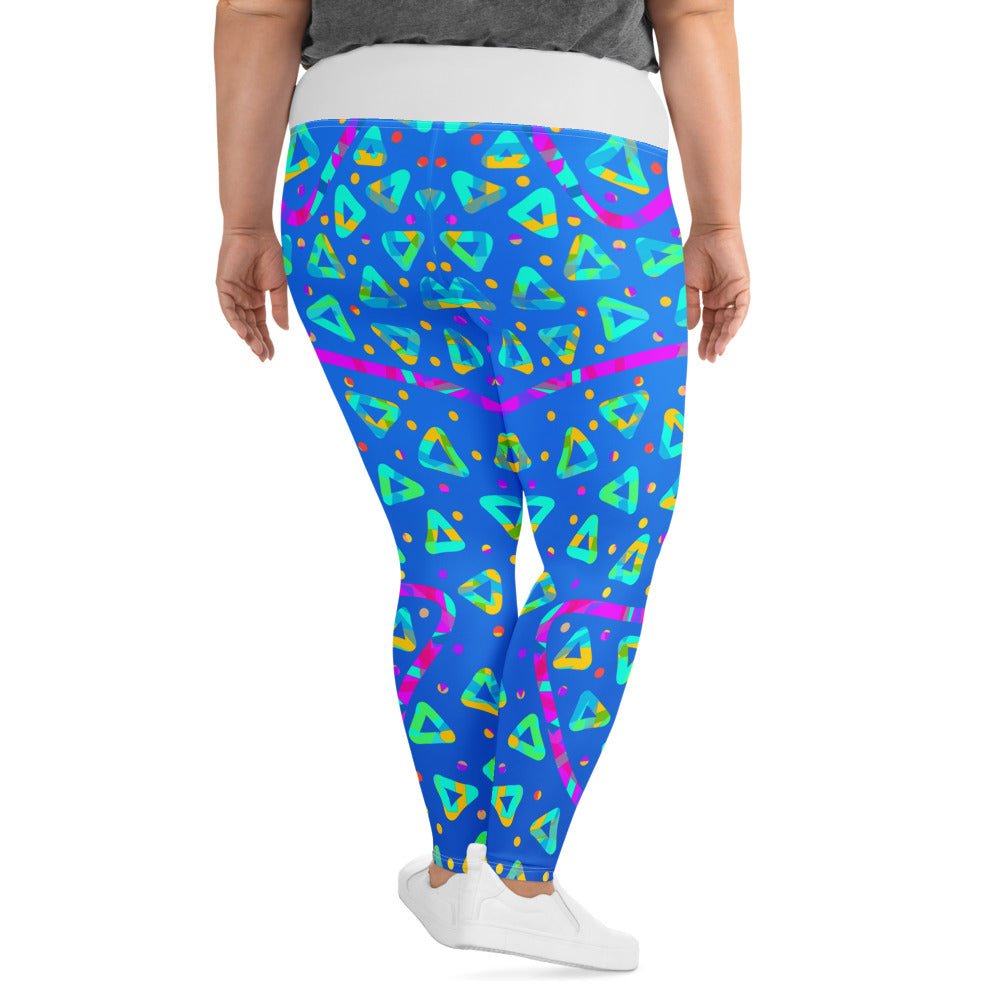 Dream Wave Festival - Electric Crumble 8 All - Over Print Plus Size Leggings from Sky Brundall Concepts