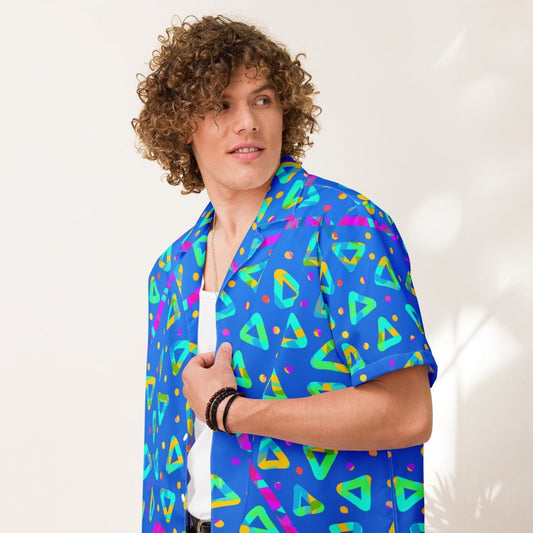 Dream Wave Festival - Electric Crumble 8 Unisex Button Shirt from Sky Brundall Concepts