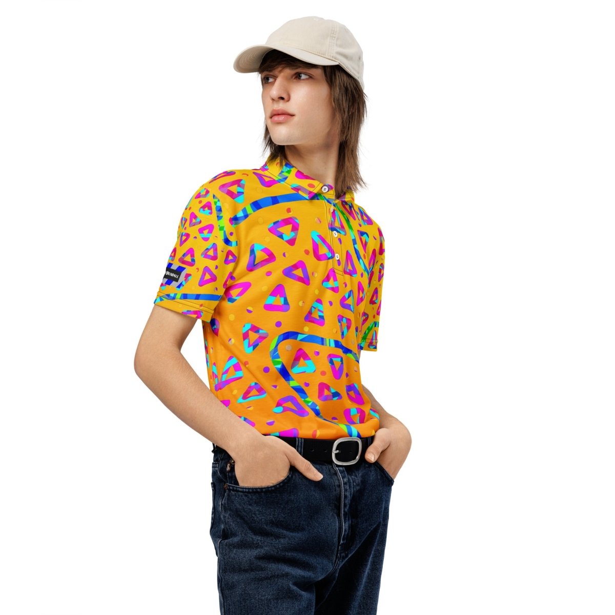 Electric Crumble Yellow Men’s Slim Fit Polo from Sky Brundall Concepts