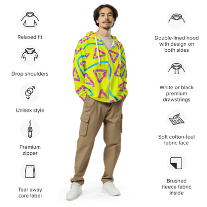 Urban Jump Yellow Unisex Zip Hoodie from Sky Brundall Concepts