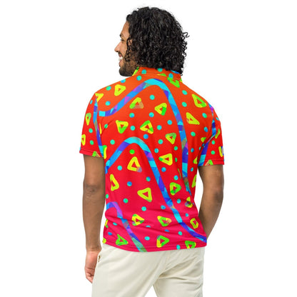 Warm Blaze Candy Rain Men’s Slim Fit Polo from Sky Brundall Concepts