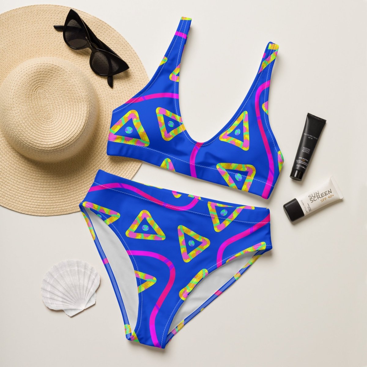 Urban Jump Blue High-waisted Bikini from Sky Brundall Concepts