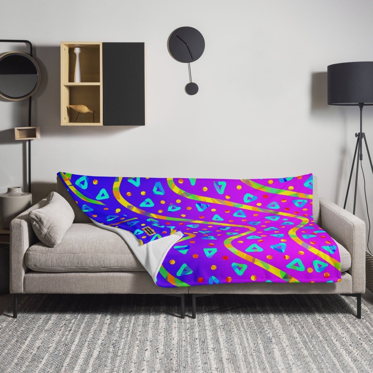 Cool Rush Candy Rain Throw Blanket from Sky Brundall Concepts