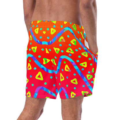 Warm Blaze Candy Rain Swim Trunks from Sky Brundall Concepts